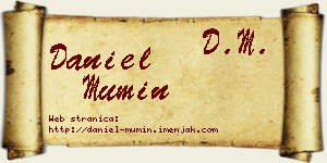 Daniel Mumin vizit kartica